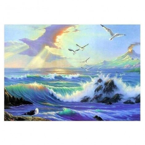 Full Drill - 5D Diamond Painting Kits Amazing Sea Gull and Wave