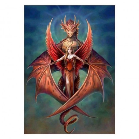Full Drill - 5D DIY Diamond Painting Kits Special Red Beauty And Dragon