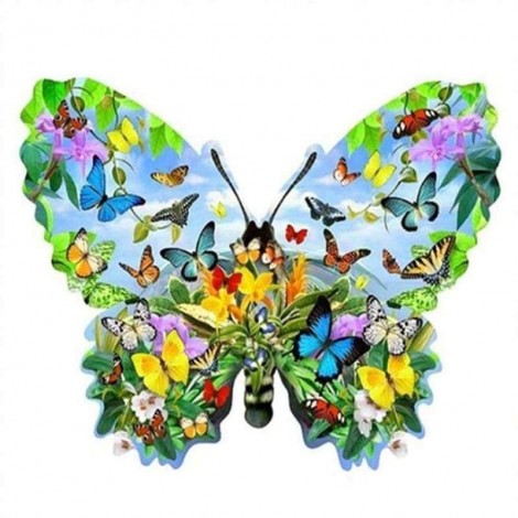 New Best Modern Art Style Butterfly Diy Full Drill - 5D Full Diamond Painting Kits QB55169