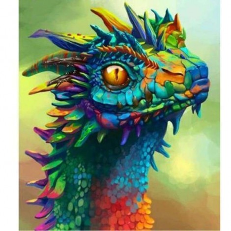 Full Drill - 5D DIY Diamond Painting Kits Dream Colorful Cartoon Dragon Head