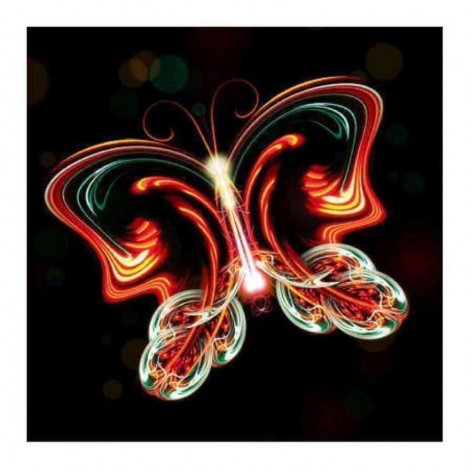Full Drill - 5D DIY Diamond Painting Kits Colorful Fire Butterfly