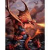 Full Drill - 5D DIY Diamond Painting Fire Dragon Embroidery  Mosaic