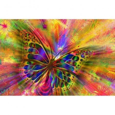 Full Drill - 5D DIY Diamond Painting Kits Fantasy Dream Colorful Butterfly