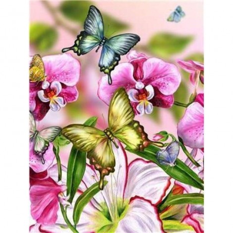 Modern Art  Flower Butterfly Full Drill - 5D Diy Diamond Painting Kits