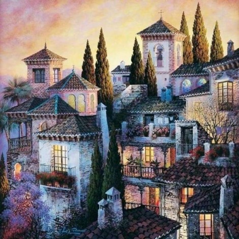 Hot Sale Town Picture Full Drill - 5D Diy Diamond Painting Kits