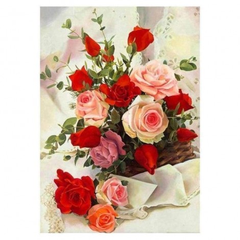 Full Drill - 5D DIY Diamond Painting Kits Beautiful Colorful Roses Bouquet