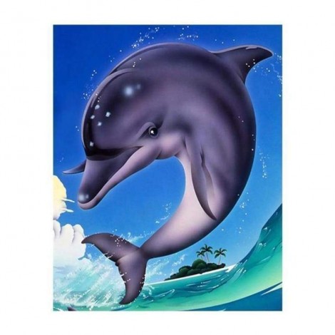 Full Drill - 5D DIY Diamond Painting Kits Artistic Cartoon Dolphin