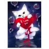 Full Drill - 5D DIY Diamond Painting Kits Cartoon Lovely White Cat