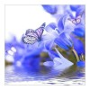 Full Drill - 5D DIY Diamond Painting Kits Blue Flowers Butterfly
