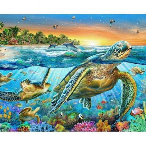New Hot Sale Sea Turtle Pattern Diy Full Drill - 5D Crystal Diamond Painting Kits