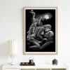 Full Drill - 5D DIY Diamond Painting Kits Sexy Black And White Skull and Beauty
