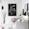 Full Drill - 5D DIY Diamond Painting Kits Sexy Black And White Skull and Beauty