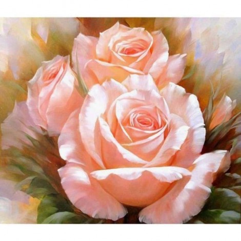 Full Drill - 5D DIY Diamond Painting Kits Beautiful Watercolor Pink Rose