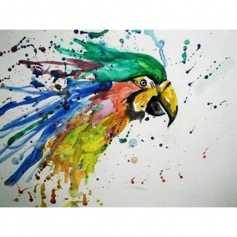 Full Drill - 5D Diamond Painting Kits Watercolor Special Cute Parrot