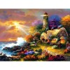 Oil Painting Style Mosaic Cross Stitch Lighthouse Full Drill - 5D Diy Diamond Painting Kits
