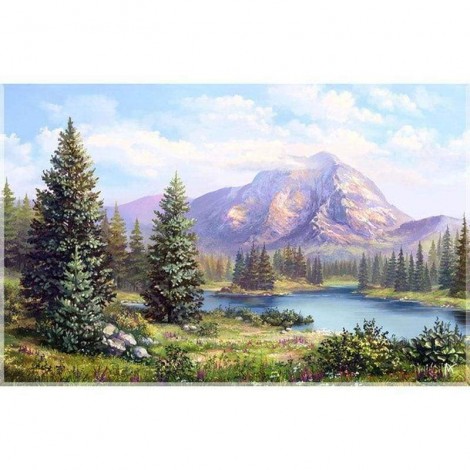 Full Drill - 5D DIY Diamond Painting Beautiful Mountain Forest