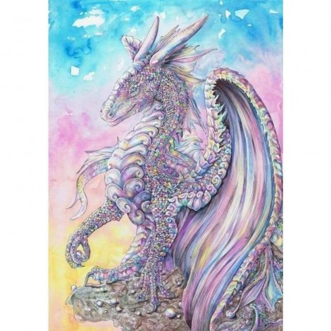 Full Drill - 5D DIY Diamond Painting Kits Cartoon Colorful Fantasy Dragon