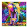 Full Drill - 5D DIY Diamond Painting Kits Artistic Colorful Elephant Family