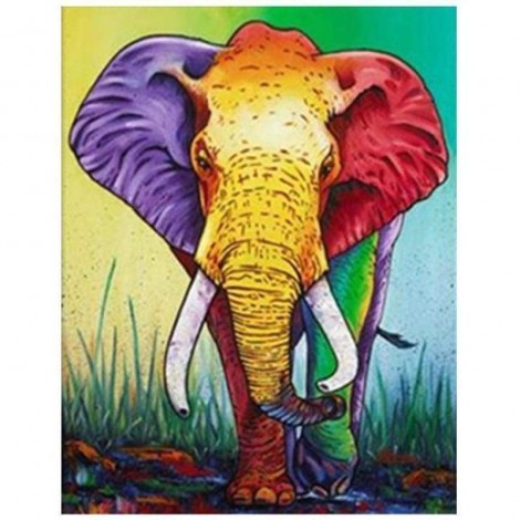 Full Drill - 5D DIY Diamond Painting Kits Artistic Colorful Elephant