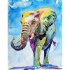 Full Drill - 5D DIY Diamond Painting Kits Watercolor Colorful Elephant