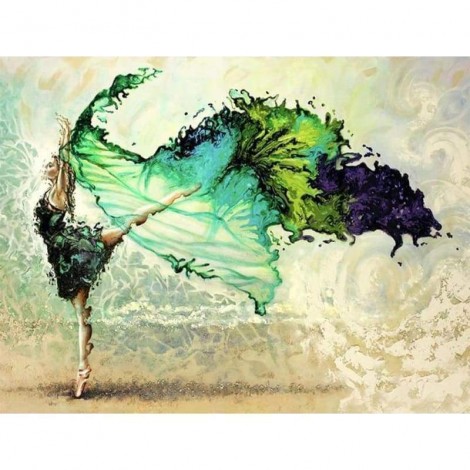 Full Drill - 5D Diy Diamond Painting Kits Watercolor Wonderful Dancer Girl
