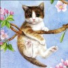 Full Drill - 5D DIY Diamond Painting Kits Pet Cat Gift on the Branch