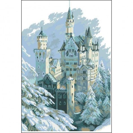 Full Drill - 5D DIY Diamond Painting Kits Watercolor Landscape Castle