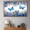 Modern Art Blue Butterfly Wall Decor Full Drill - 5D Diy Diamond Painting Kits