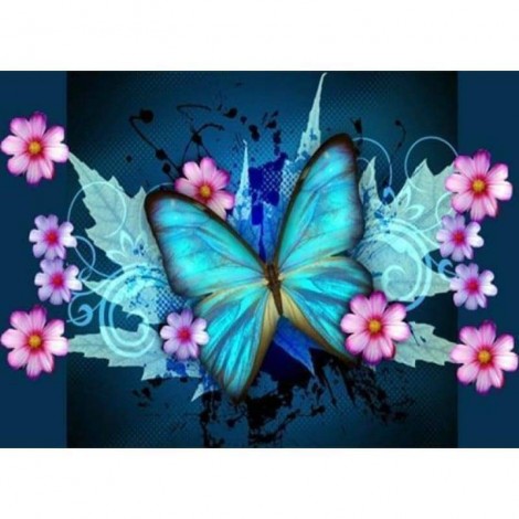 Full Drill - 5D DIY Diamond Painting Kits Fantastic Butterfly And Flowers