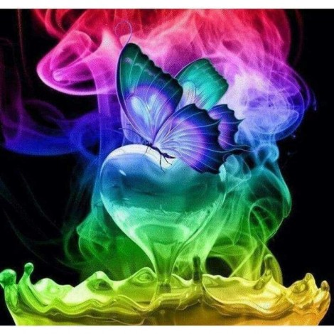 Full Drill - 5D DIY Diamond Painting Kits Dream Colored Butterfly