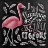 Full Drill - 5D DIY Diamond Painting Kits Blackboard Flamingo Feathers