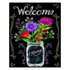 Full Drill - 5D DIY Diamond Painting Welcome Home Blackboard AF9042