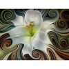 Modern Art White Abstract Flower Pattern Full Drill - 5D Diy Diamond Painting Kits