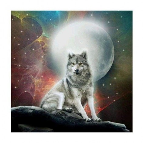 Full Drill - 5D DIY Diamond Painting Kits Dream Moon Wolf