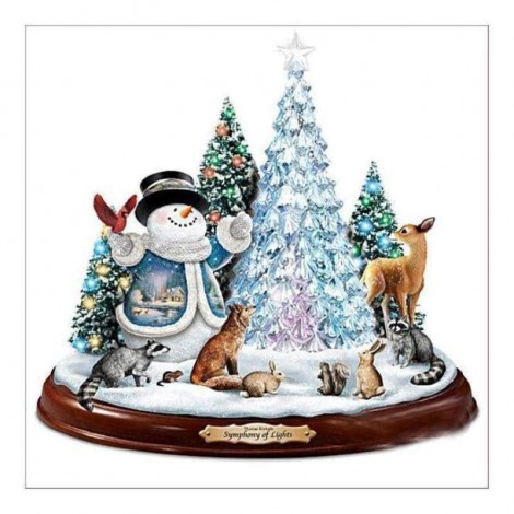 Full Drill - 5D DIY Diamond Painting Kits Winter Happy Snowman Trees Animals