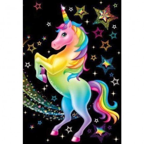 New Hot Sale Cartoon Colorful Unicorn Full Drill - 5D Diy Diamond Painting Kits