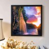 Full Drill - 5D DIY Diamond Painting Kits Spectacular Waterfall Sunset View