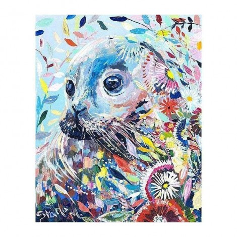 Full Drill - 5D Diamond Painting Kits Colored Drawing Cute Seal