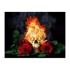 Full Drill - 5D DIY Diamond Painting Kits Fantasy Styles Pretty Roses with Burning skull