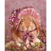Full Drill - 5D DIY Diamond Painting Kits Cartoon Flower Hat Rabbit Female