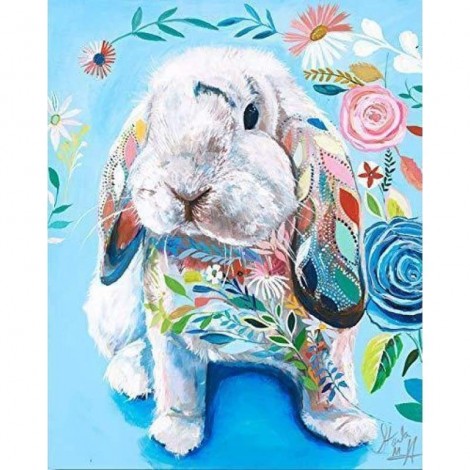 Full Drill - 5D Diamond Painting Kits Watercolor Rabbit