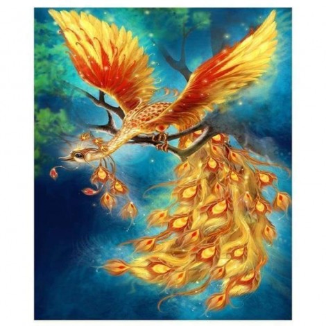 Full Drill - 5D DIY Diamond Painting Kits Gold Phoenix on the Branches