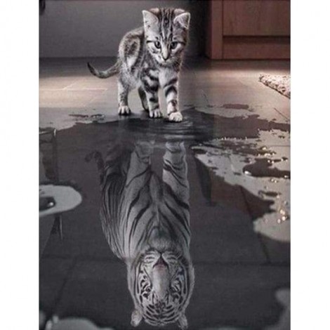 Cat Or Tiger 2- Full Drill Diamond Painting -
