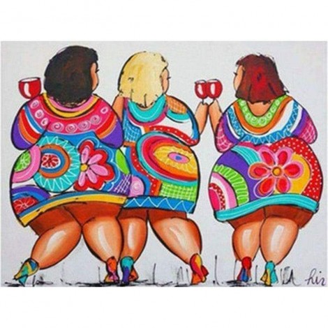 3 Colourful Ladies - Full Drill Diamond Painting Abstract