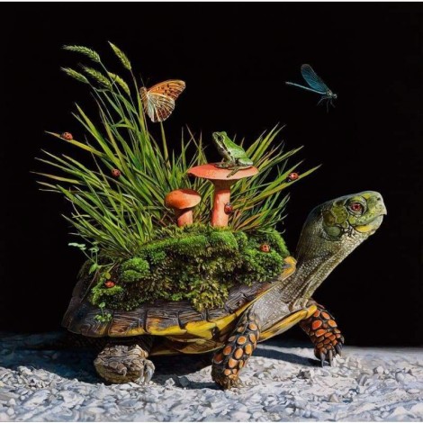 Full Drill - 5D DIY Diamond Painting Kits Nature Grass Turtle