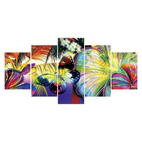 Full Drill - 5D DIY Diamond Painting Kits Multi Panel Butterfly Picture