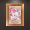 Full Drill - 5D Diamond Painting Kits Pink Farm Animal Rabbit Mother and Child
