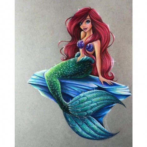 Full Drill - 5D DIY Diamond Painting Kits Cartoon Mermaid Princess