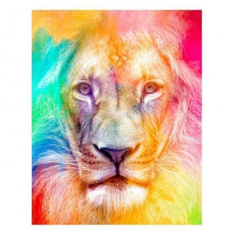 Full Drill - 5D DIY Diamond Painting Kits Colorful Lion Face