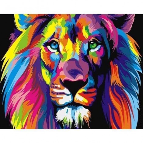 Full Drill - 5D DIY Diamond Painting Kits Cartoon Special Colorful Lion
